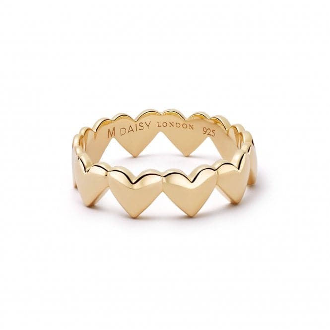 Heart Crown Band Gold Ring HTR01_GPDaisyHTR01_GP_L