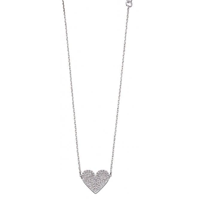Heart Cubic Zirconia Pave Necklace N4260CFiorelli SilverN4260C
