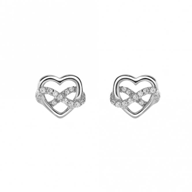 Heart Infinity Zirconia Stud Earrings 3318CZDew3318CZ