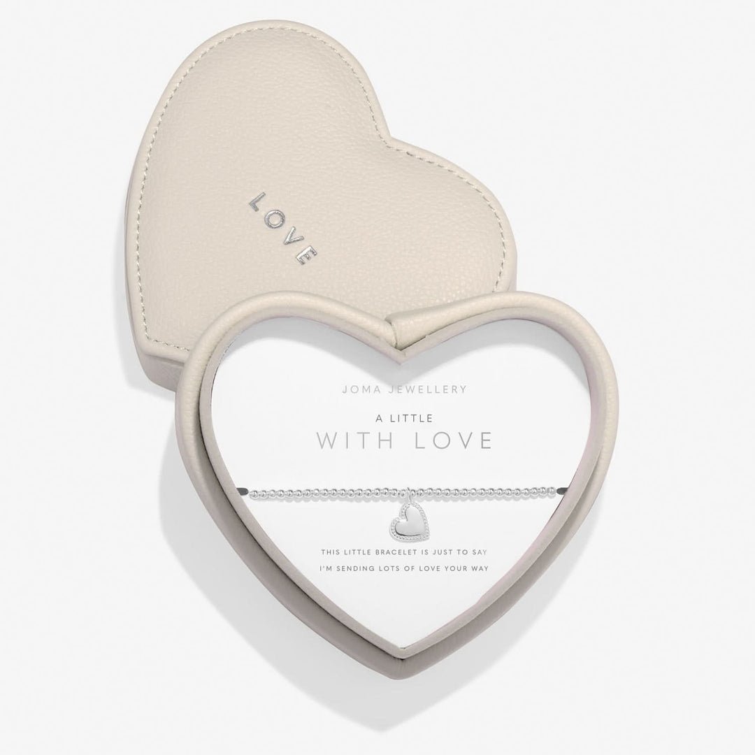 Heart Jewellery Box With Love Silver Plated Bracelet 8740Joma Jewellery8740
