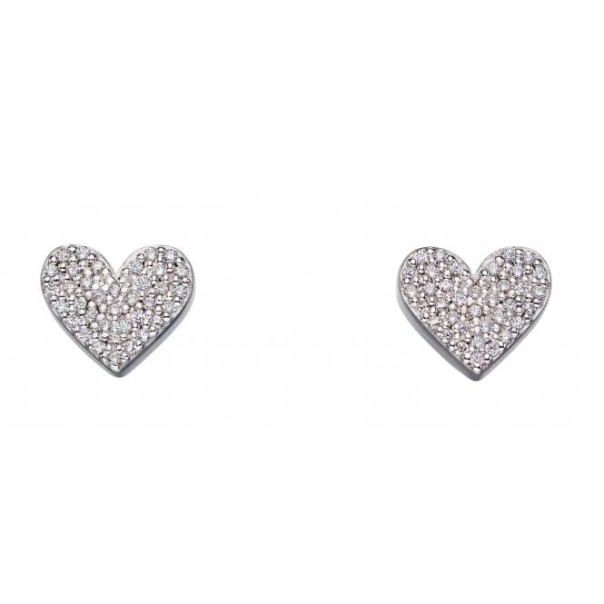 Heart Silver Cubic Zirconia Pave Earrings E5646CFiorelli SilverE5646C