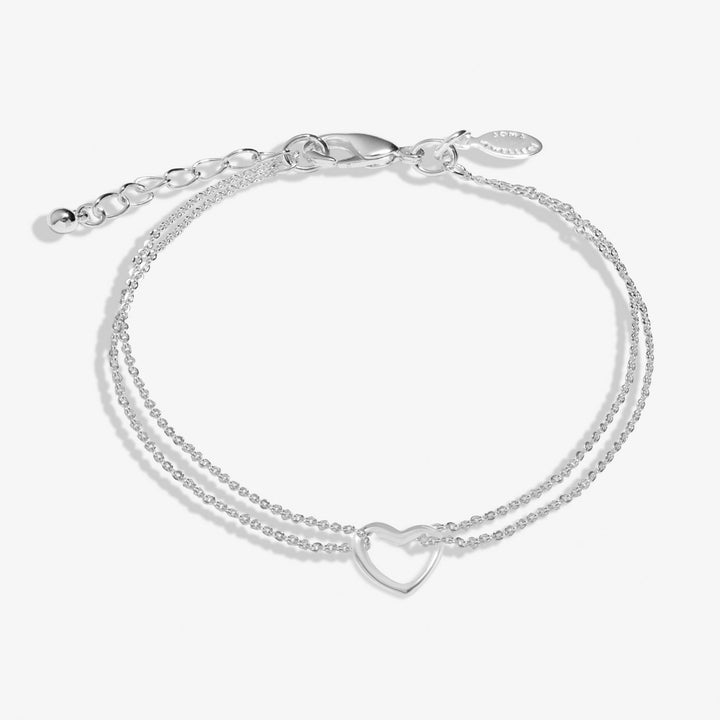 Heart Silver Plated 23cm + 3cm Extender Anklet 8535Joma Jewellery8535