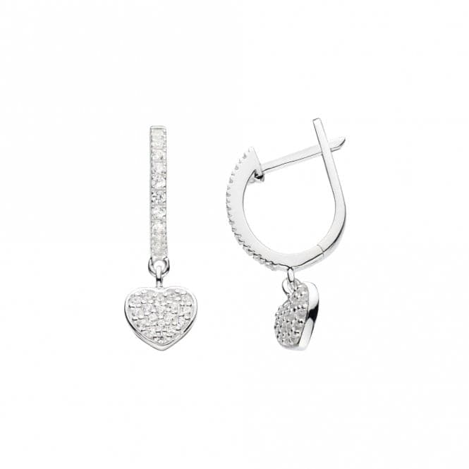 Heart Zirconia Hoop Earrings 57724CZDew57724CZ