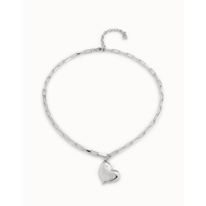 Heartbeat Silver Metal NecklaceUNOde50COL1669MTL0000U