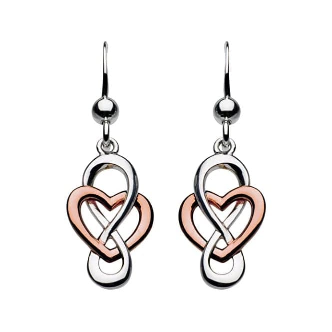 Heritage Cara Rose Gold Celtic Looped Heart Earrings 6207RGDew6207RG015