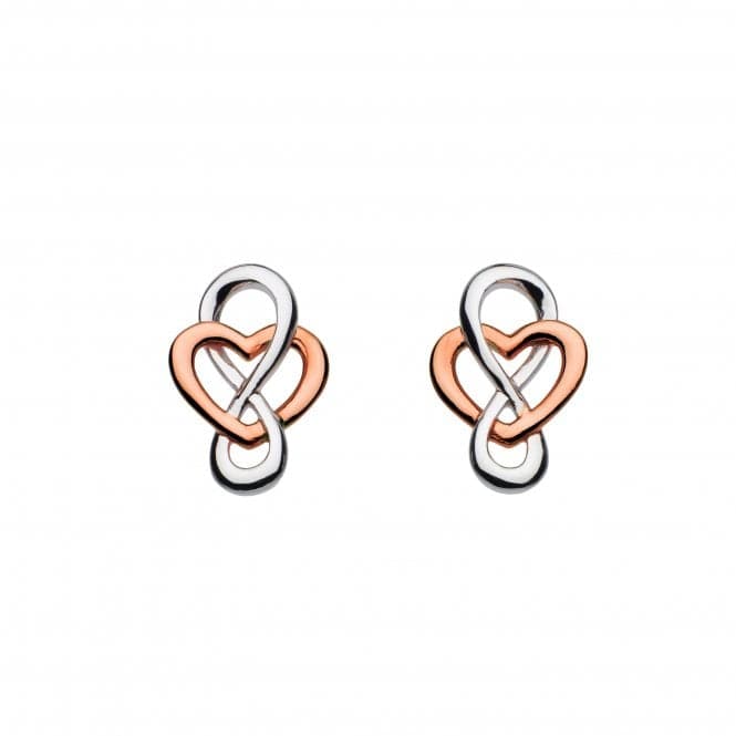 Heritage Cara Rose Gold Celtic Looped Heart Studs 4207RGDew4207RG015