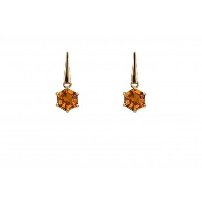 Hexagonal Citrine Earrings GE2443RElements GoldGE2443R