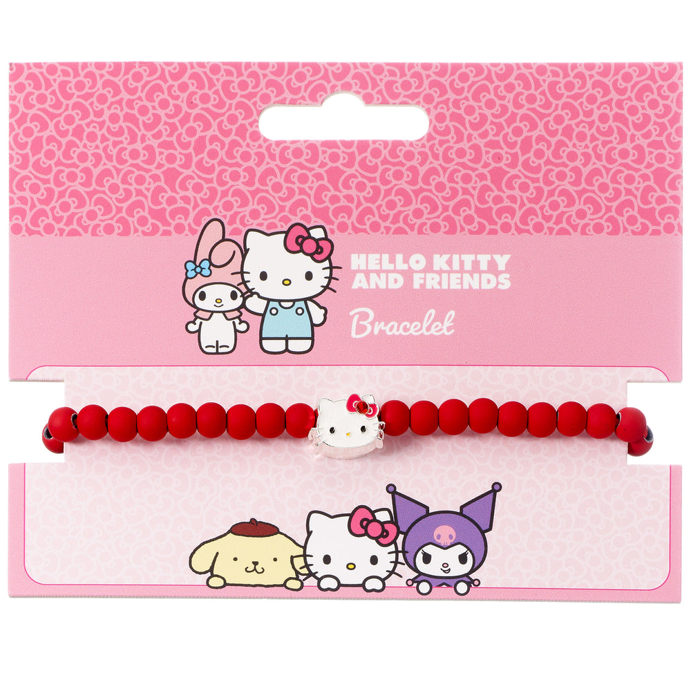 Hello Kitty Red Bead Bracelet with Hello Kitty Charm HKBB0001