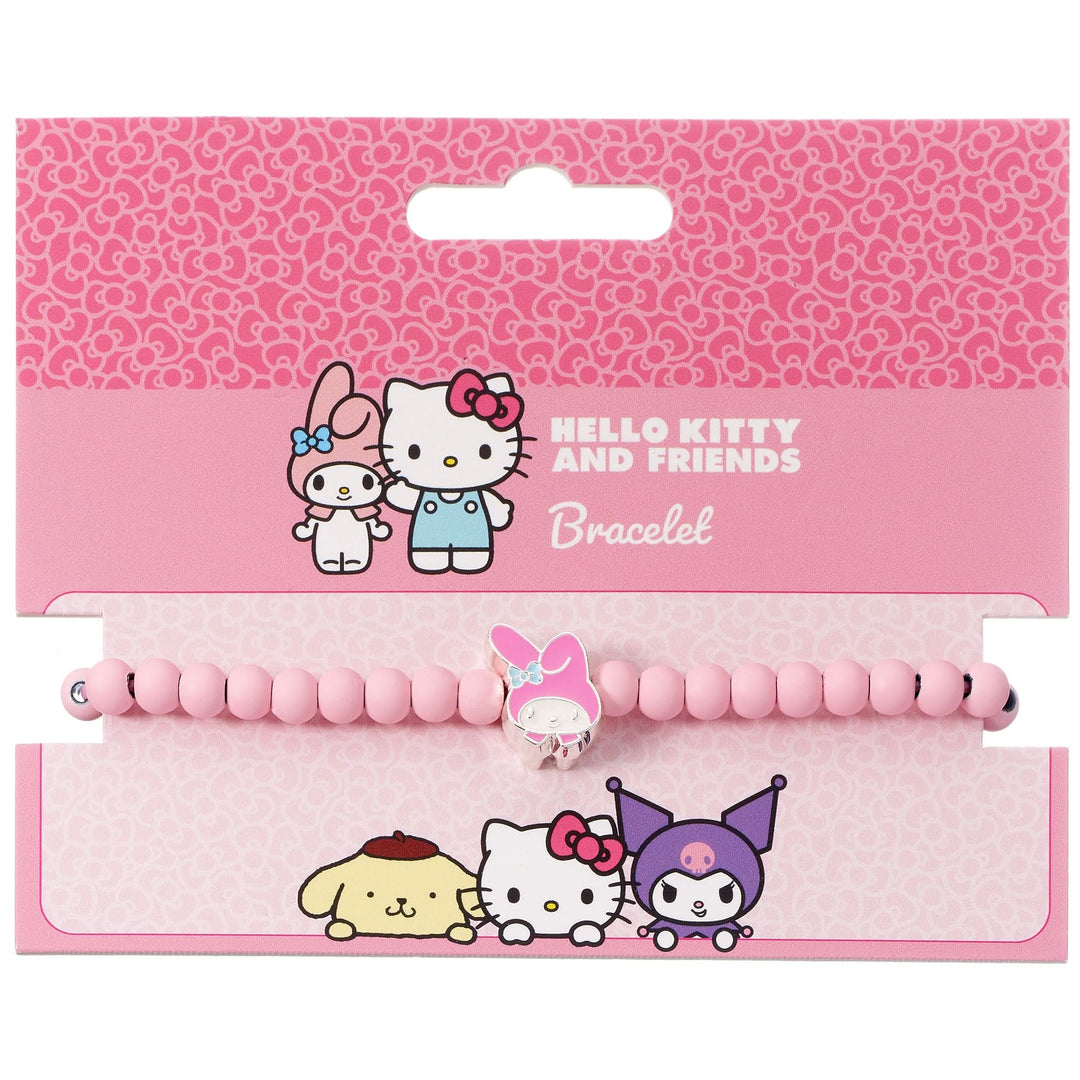 Hello Kitty Pink Beaded Bracelet with My Melody Charm HKBB0002