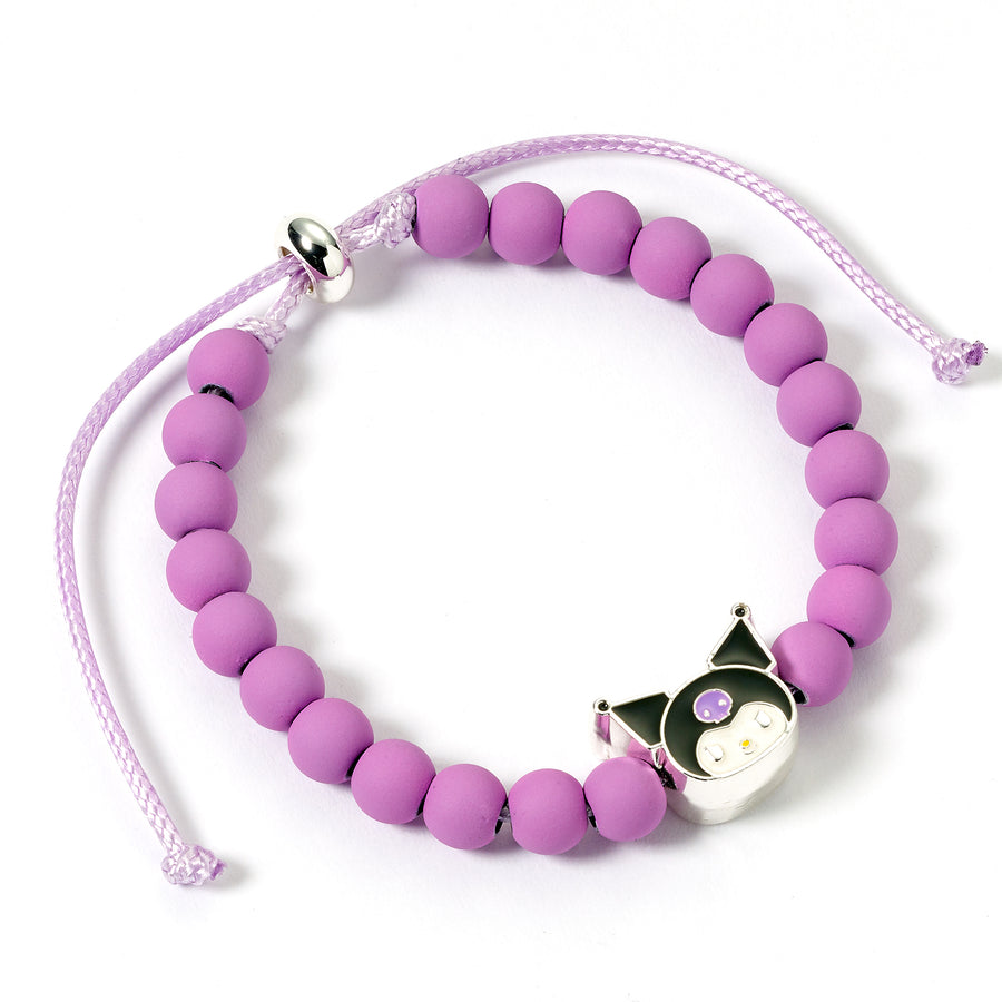 Hello Kitty Purple Beaded Bracelet with Kuromi Charm HKBB0003