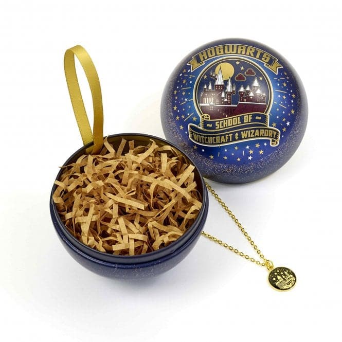 Hogwarts School Of Witchcraft Wizardry Christmas Gift Bauble & NecklaceHarry PotterHPCB0395