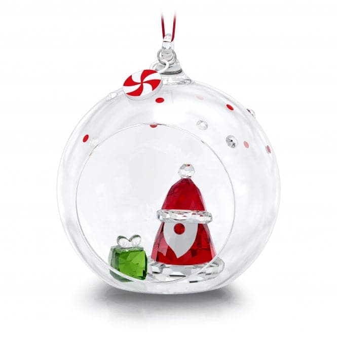 Holiday Cheers Ball Ornament Santa Claus Crystal Sculpture 5596382Swarovski5596382