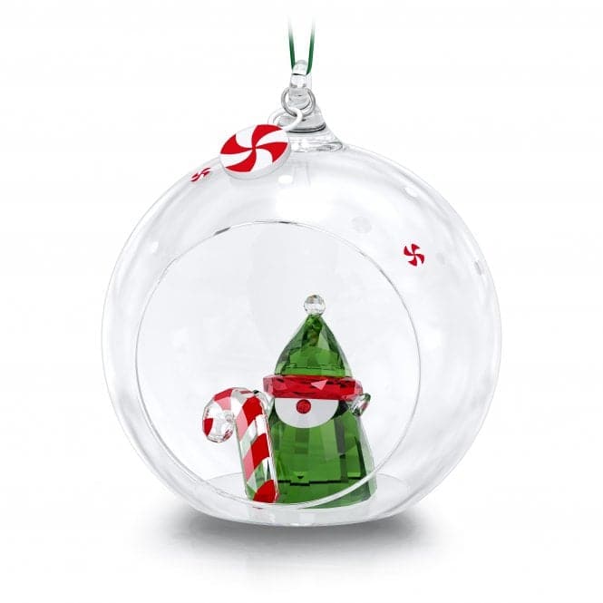 Holiday Cheers Ball Ornament Santas Elf Crystal Sculpture 5596383Swarovski5596383