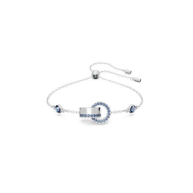 Hollow Interlocking Loop Blue Rhodium Plated Bracelet 5663493Swarovski5663493