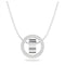 Hollow Pendant Circle White Rhodium Plated Necklace 5636501Swarovski5636501