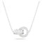 Hollow Pendant Small White Rhodium Plated Necklace 5636497Swarovski5636497