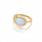 Horizontal Oval Blue Lace Agate Ring DR271Hot Diamonds x GemstonesDR271/XS