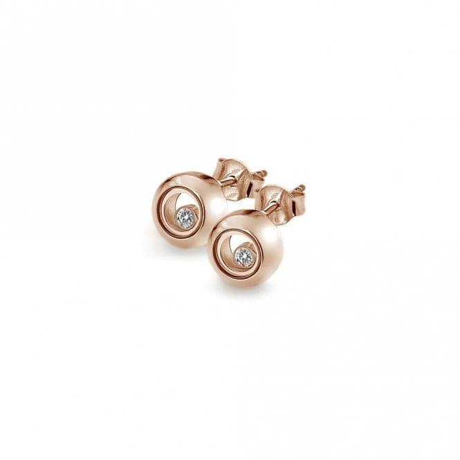 Hot Diamonds Anais Rose Gold Plated Encase Circle Earrings AE016AnaisAE016