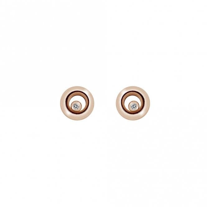 Hot Diamonds Anais Rose Gold Plated Encase Circle Earrings AE016AnaisAE016