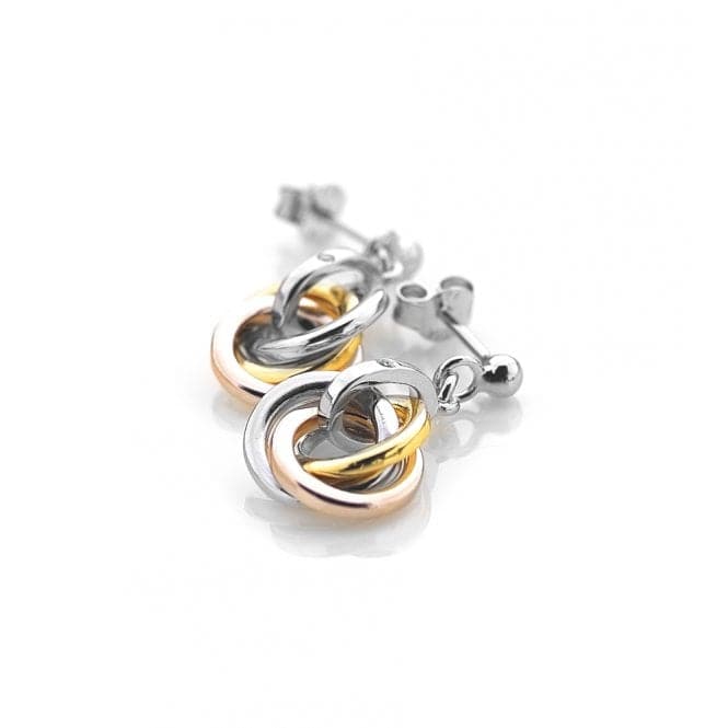 Hot Diamonds Calm Trio Earrings Rose and Yellow Gold Plated Accents DE389Hot DiamondsDE389