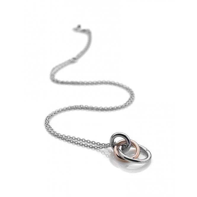 Hot Diamonds Eternity Silver & 18ct Rose Gold Vermeil Captured Circles Pendant DP373Hot DiamondsDP373