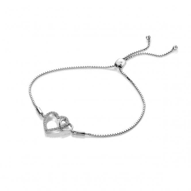 Hot Diamonds Sterling Silver Togetherness Open Heart Bracelet DL589Hot DiamondsDL589