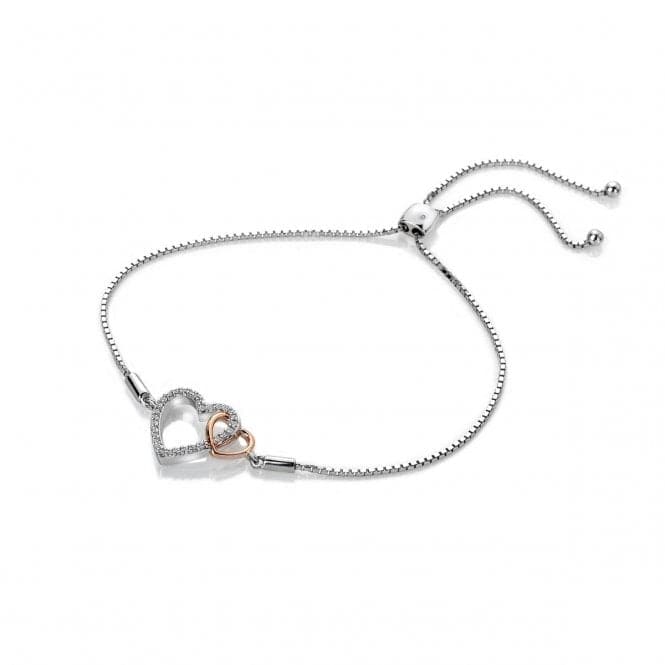 Hot Diamonds Sterling Silver Togetherness Open Heart Bracelet DL590Hot DiamondsDL590