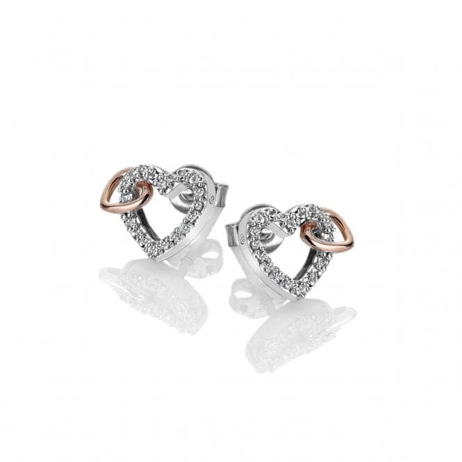 Hot Diamonds Togetherness Open Heart Earrings Rose Gold DE606Hot DiamondsDE606