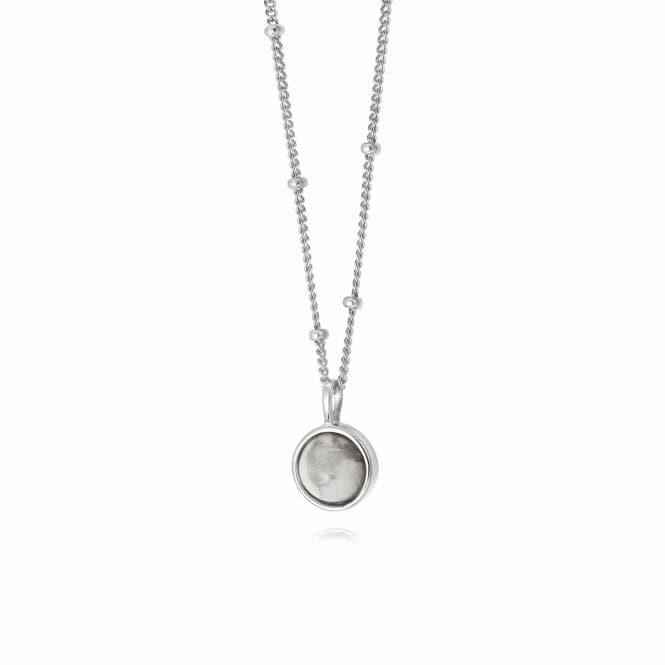 Howlite Healing Stone Silver Necklace HN1006_SLVDaisyHN1006_SLV