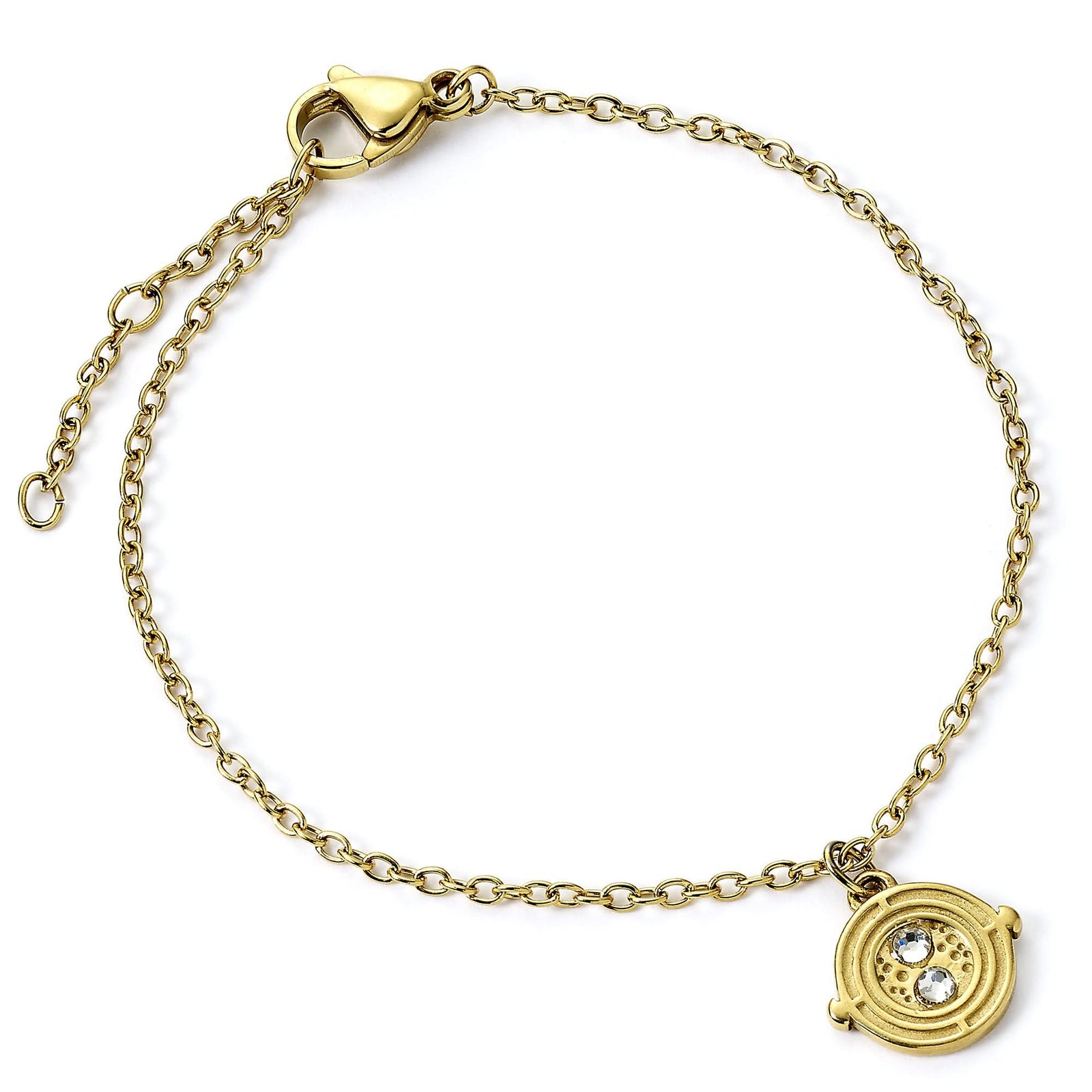 Harry Potter Stainless Steel Time Turner Gold Chain Bracelet HPB00014