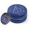 Blue jewelry box with Deathly Hallows symbol on a white background