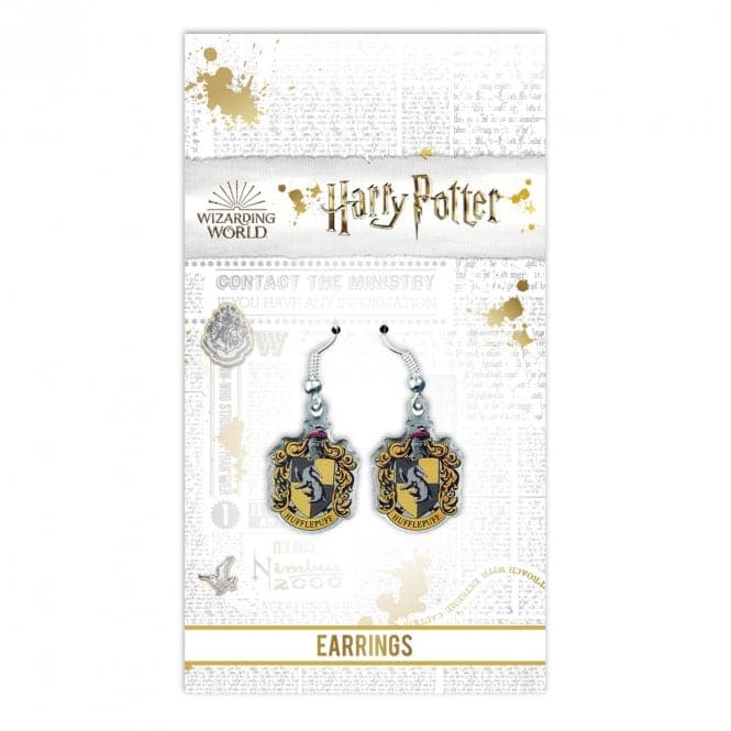 Hufflepuff Crest Drop EarringsHarry PotterWE0024