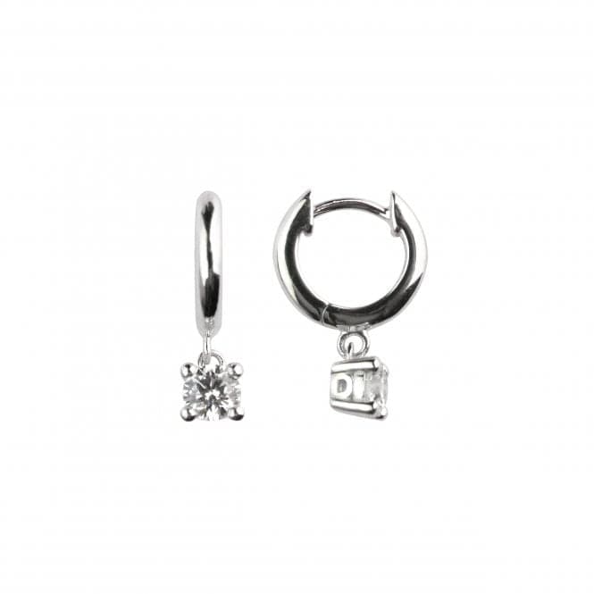 Huggie 11mm Zirconia Droplet Hoop Earrings 56844CZDew56844CZ