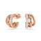 Hyperbola Rose Gold - tone Plated Mixed Cuts White Hoop Earrings 5698702Swarovski5698702