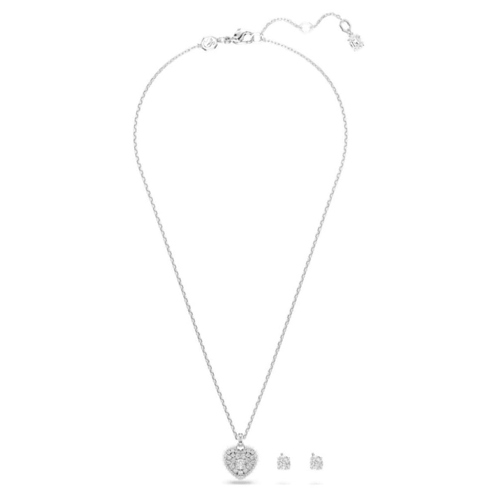 Hyperbola White Heart Rhodium Plated Set 5684383Swarovski5684383