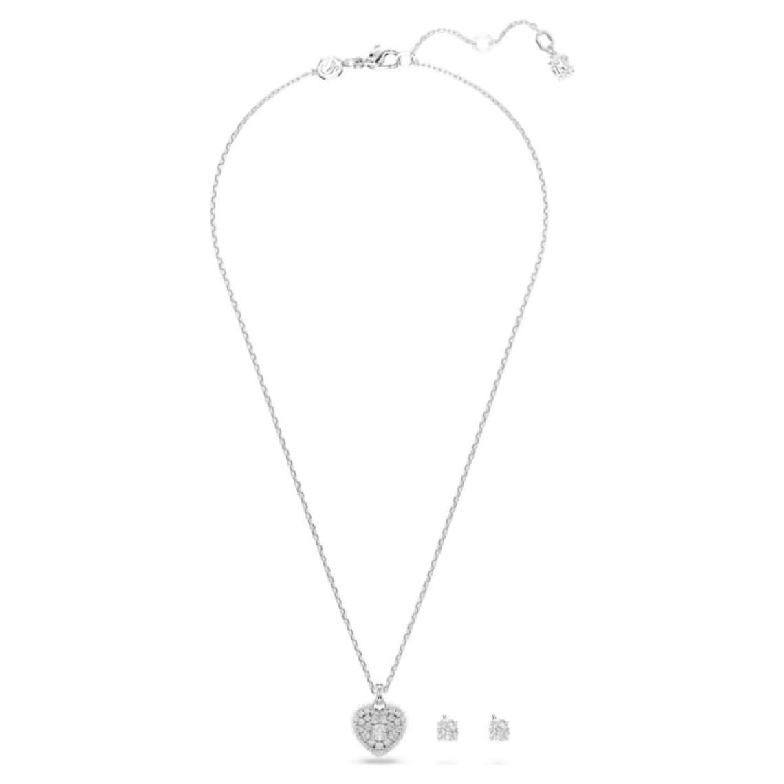 Hyperbola White Heart Rhodium Plated Set 5684383Swarovski5684383