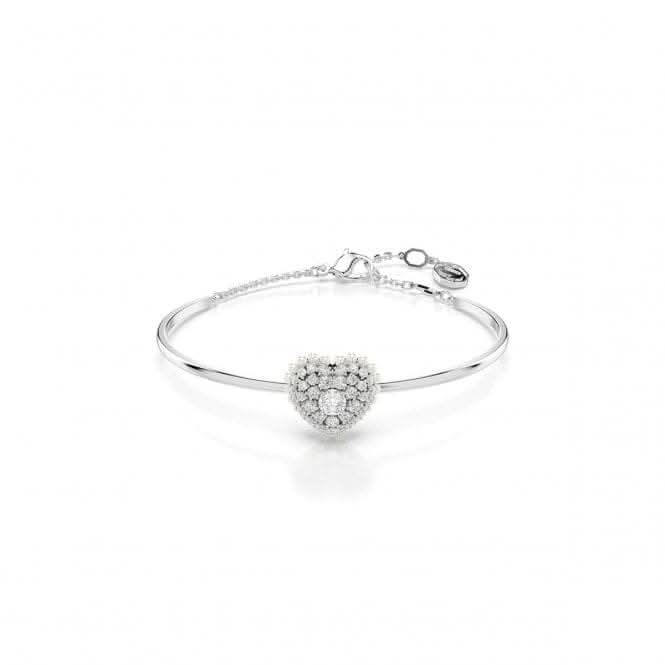 Hyperbola White Rhodium Plated Heart Bangle 5684385Swarovski5684385