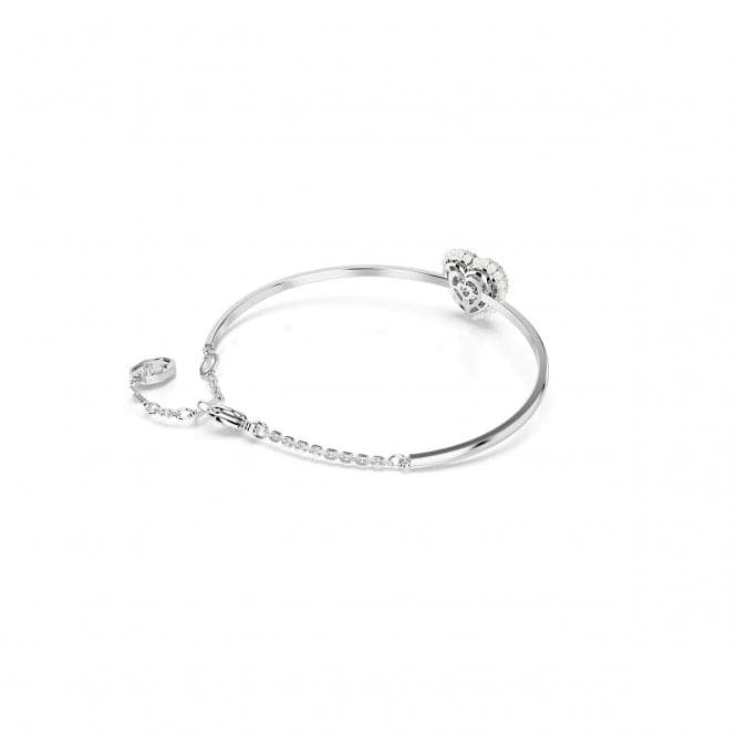 Hyperbola White Rhodium Plated Heart Bangle 5684385Swarovski5684385