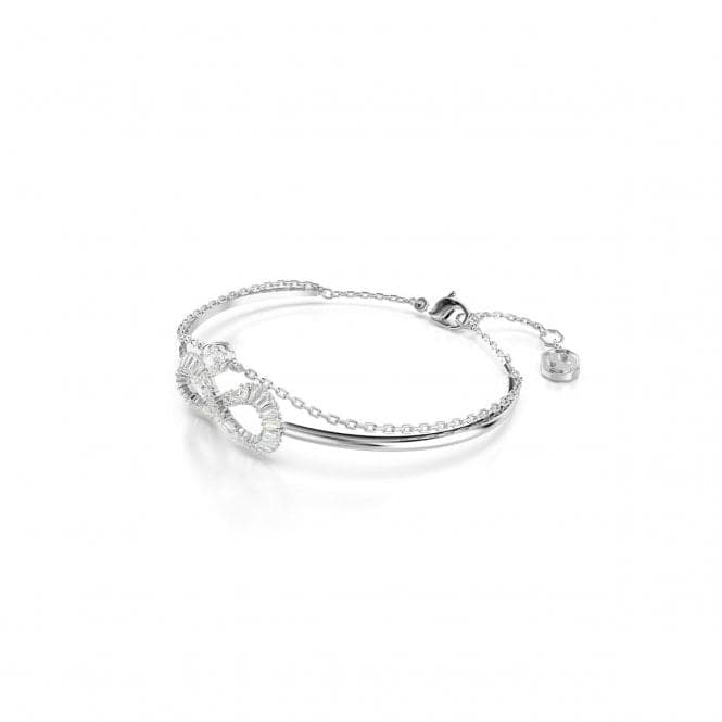 Hyperbola White Rhodium Plated Infinity Bangle 5684049Swarovski5684049