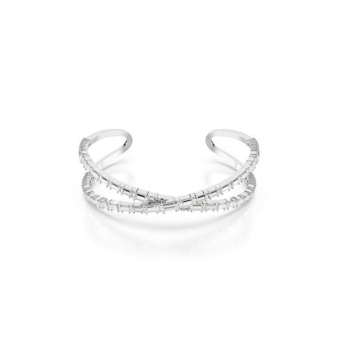 Hyperbola White Rhodium Plated Infinity Cuff Bangle 5677626Swarovski5677626