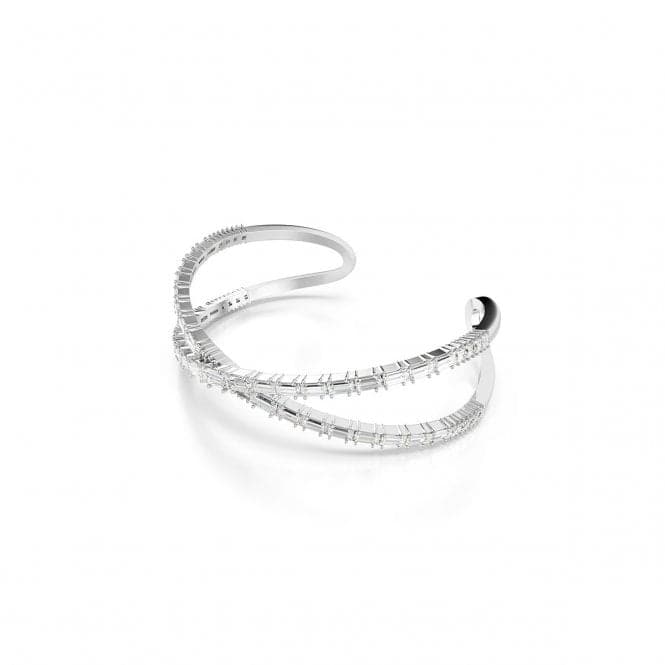 Hyperbola White Rhodium Plated Infinity Cuff Bangle 5677626Swarovski5677626