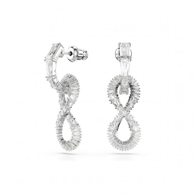 Hyperbola White Rhodium Plated Infinity Drop Earrings 5679793Swarovski5679793