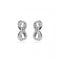 Hyperbola White Rhodium Plated Infinity Stud Earrings 5687269Swarovski5687269