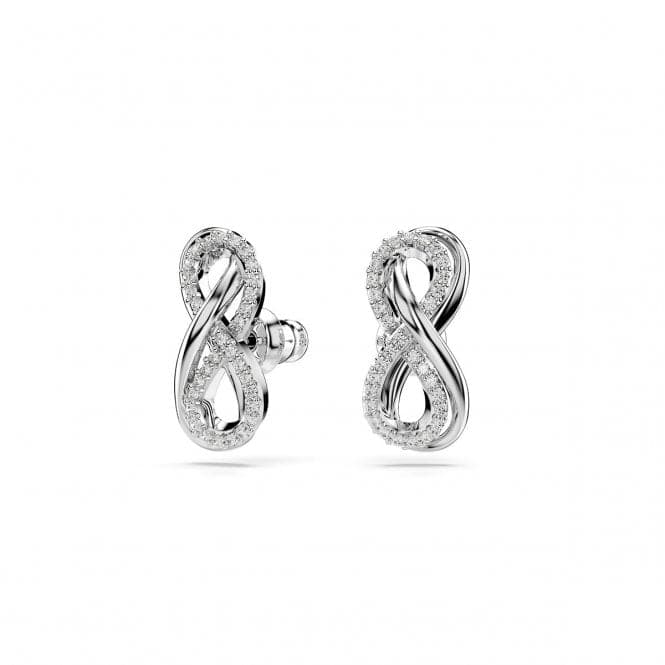 Hyperbola White Rhodium Plated Infinity Stud Earrings 5687269Swarovski5687269