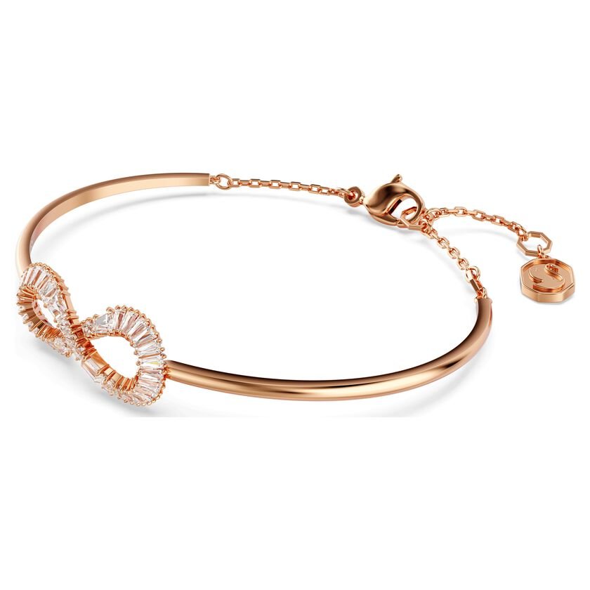 Hyperbola White Rose Gold - tone Plated Infinity Bangle 5679443Swarovski5679443