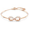 Hyperbola White Rose Gold - tone Plated Infinity Bangle 5679443Swarovski5679443