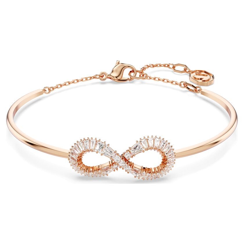 Hyperbola White Rose Gold - tone Plated Infinity Bangle 5679443Swarovski5679443