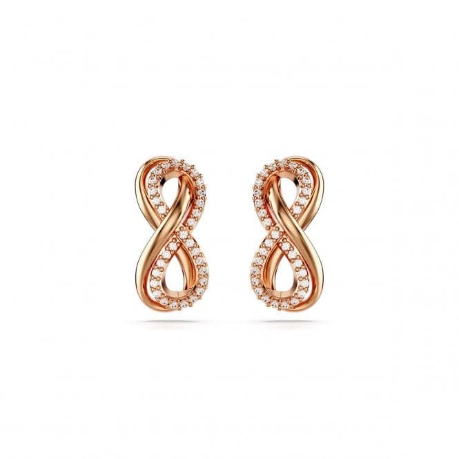 Hyperbola White Rose Gold - tone Plated Infinity Stud Earrings 5684085Swarovski5684085