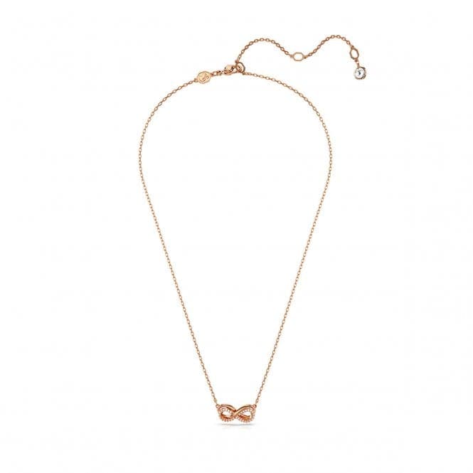 Hyperbola White Rose Gold - tone Plated Pavé Infinity Pendant 5684084Swarovski5684084