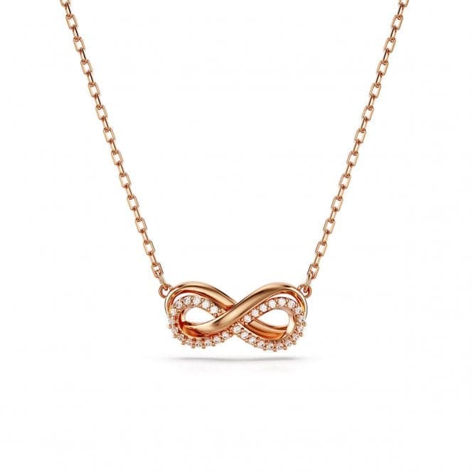 Hyperbola White Rose Gold - tone Plated Pavé Infinity Pendant 5684084Swarovski5684084